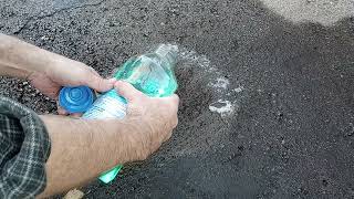 Quick, easy and cheap way to clean oil from your asphalt driveway.