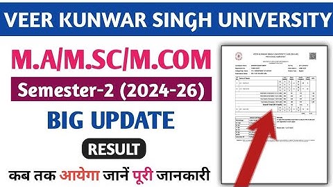 VKSU PG (2024-26) 2nd Semester Result kab aayega||3rd Sem Admission Start/Exam kab hoga||Time Table