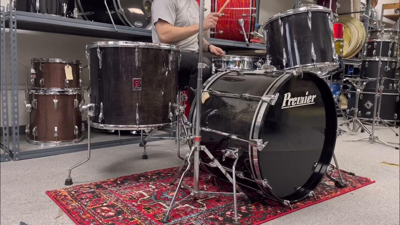 1980s Premier "Black Shadow" Resonator Drum Kit YouTube