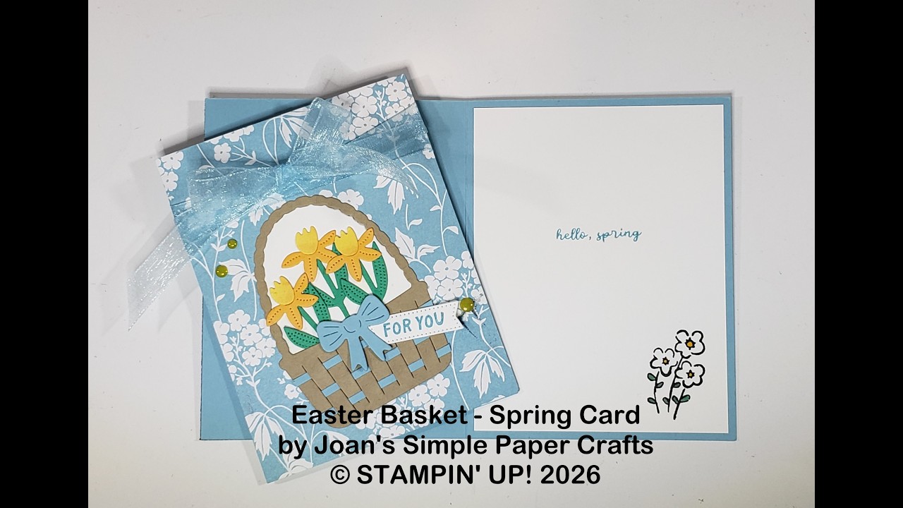 Stampin' Up! Easter Basket - Hello Spring Card - YouTube