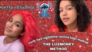 the best curly hair nighttime routine using the LUZMONEY METHOD🌛