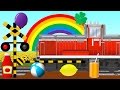 Learn Rainbow Colors with Freight train | 虹の色を覚える踏切アニメ