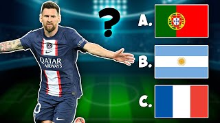 ⚽ Guess the Country of the Football Player - Football Quiz 2023 | Messi Ronaldo Mbappe