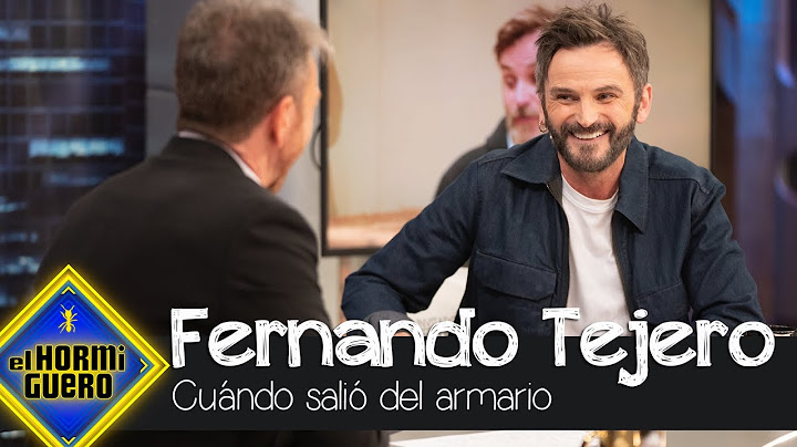 Fernando Tejero confiesa por qué tardó tiempo en compartir su homosexualidad - El Hormiguero