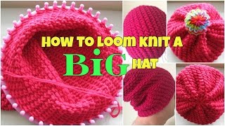 Loom Knit a Hat with a Brim ⋆ Dream a Little Bigger