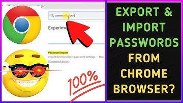 How to Export Google Saved Passwords? Export & Import Passwords From Chrome Browser?