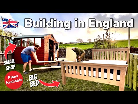 I Flew to England To Build a Bed || Building In a Small Shop