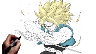 How To Draw SSJ Future Trunks | Step By Step | Dragon Ball