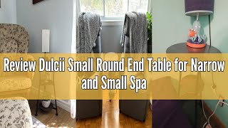 Review Dulcii Small Round End Table for Narrow and Small Space, 3-Tier Round Accent Couch Beside Tab