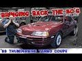 Absolutely perfect 1988 Ford Thunderbird Turbo Coupe in the CAR WIZARD's shop! Time warp time!