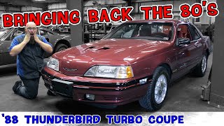 Absolutely perfect 1988 Ford Thunderbird Turbo Coupe in the CAR WIZARD's shop! Time warp time!