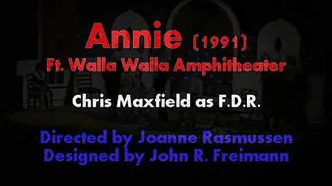 Chris Maxfield as FDR in ANNIE, Walla Walla, Washi...