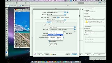 How to print from Adobe Photoshop CS5 on Mac
