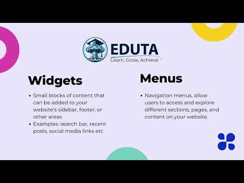 Widgets and Menus