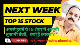 अगले हफ्ते की तैयारी अभी कर लो | Next week top 15 stock to buy |  आएगी भयंकर तेजी stockstobuytoday