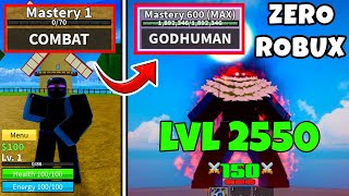 Noob to Pro with Full Body Haki | Unlocked God Human and Human v4 Full Awakening | NO ROBUX!