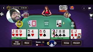 9 minutes game play in Rummy table screenshot 4
