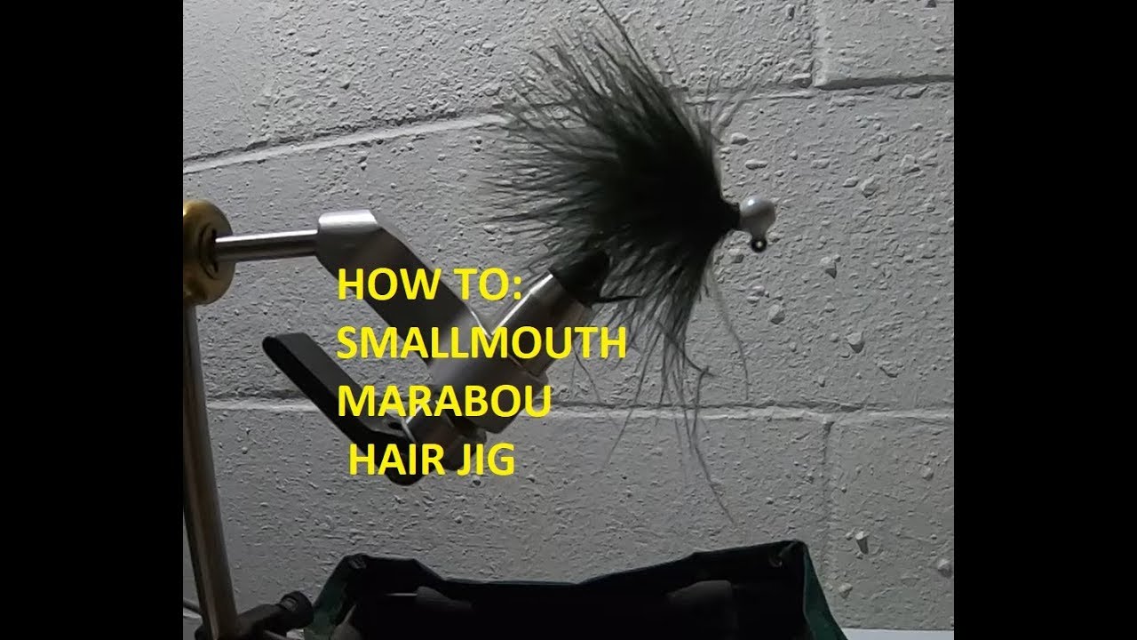 Tying and fishing a black marabou hair jig for smallmouth YouTube
