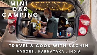 Pre Car 🚗 camping ⛺️cooking 🍳tutorial  | car conversion for Chevrolet spark | stealth camper | asmr