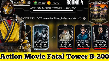 1 Attempt Fight | Fatal Battle 200 Action Movie Tower MK Mobile + Rewards (diamond & Epic Gear)