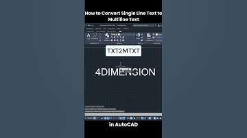 How to Convert Single Line Text to Multiline Text in AutoCAD Using TXT2MTXT Command #shorts