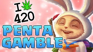 THE PENTAKILL GAMBLE FOR 200 TWITCH SUBSCRIBERS (TEEMO JUNGLE) - Nightblue3