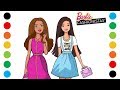 Barbie Fashionistas Part 3 Coloring Pages for Kids | Digital Coloring
