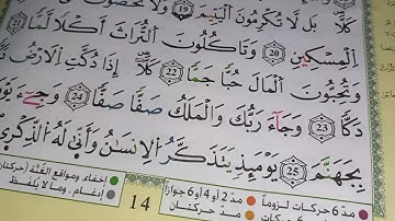 سورة الاعلى  و سورة الغاشية و سورة الفجر و سورة  البلد و  سورة الشمس و اليل و الضحى