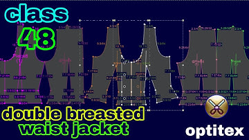 "Master the Craft: Double-Breasted Vest Jacket Pattern Drafting Tutorial" || optitex