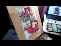 Быстровидео "Осенний натюрморт", акварель, масляная пастель