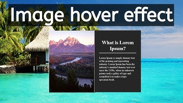 Image Hover effect Using html and css