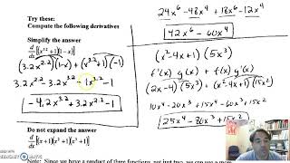 MAC2233 Ch 4 Video 1 Short Product Rule