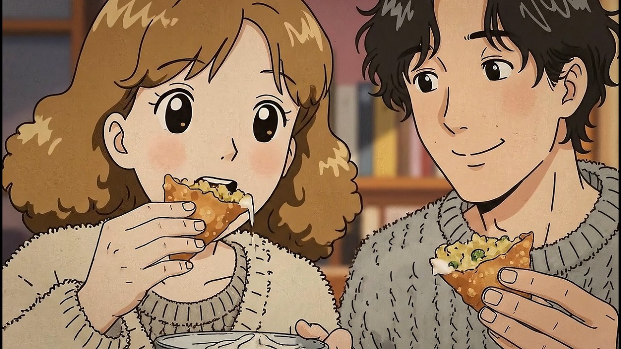 cozy winter evening in a small japanese neighborhood - cooking indian food asmr