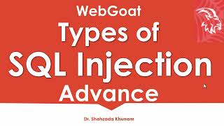 Types of SQL Injection | SQL Injection Advance | WebGoat