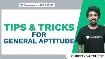 Tips & Tricks for General Aptitude|Exam Hacks|CSIR 2021|General Aptitude| Christy Varghese|Unacademy