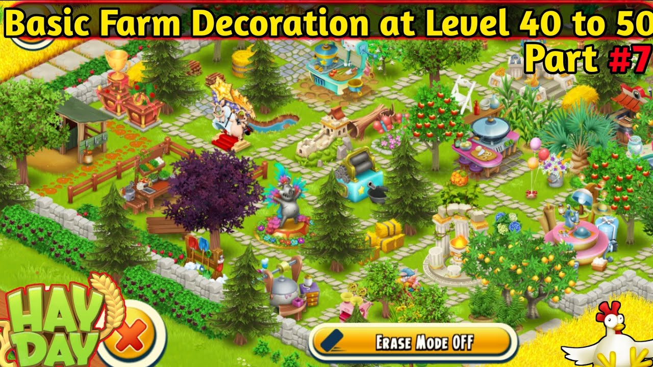 Hay Day Basic Farm Decoration At Level 40 To 50 Part 7 : Farm Design Idea !  Temct Gaming - Youtube