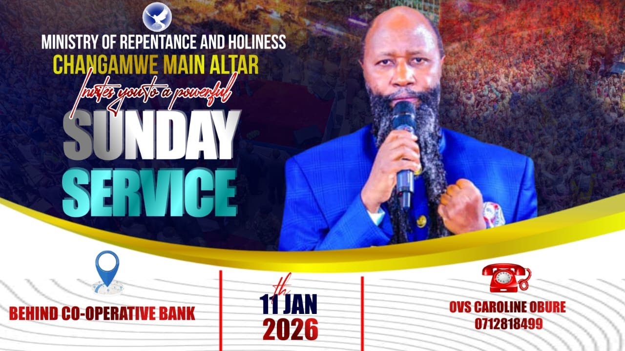 SUNDAY SERVICE - 11TH  JANUARY  2026