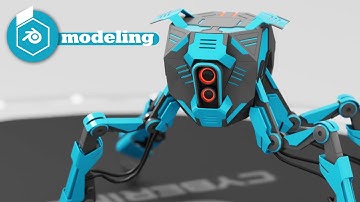 Blender spider robot modeling  rigging tutorial