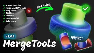 MergeTools — Non-Destructive Boolean Merging for Blender 4.5+