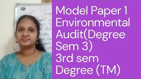 Model Paper 1 Environmental Audit(Degree Sem 3)
