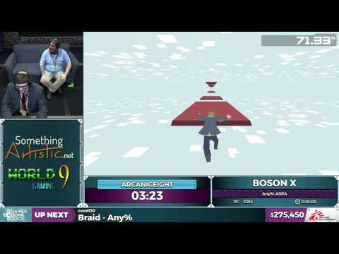 Boson X by ArcanicEight in 0:06:04 - SGDQ2016 - Part 69 [1440p]