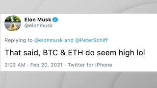 Bitcoin plummets following a tweet from Elon Musk