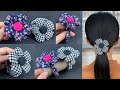 Flower Bow Scrunchies ✅✅ How to make Flower Bow Scrunchies sewing tutorial. Hair Accessories.