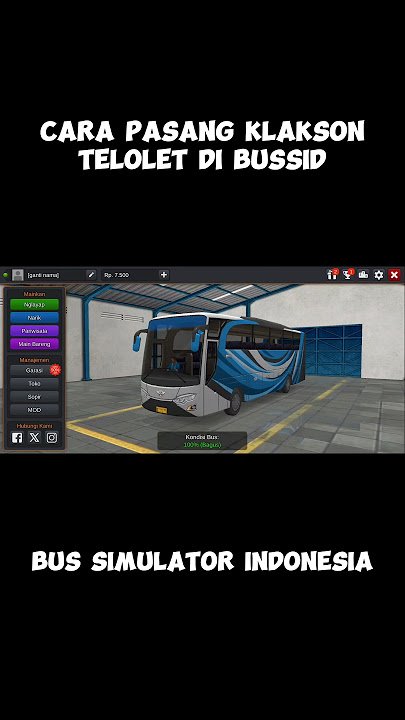 Cara Pasang Klakson Telolet Di Bussid #shorts