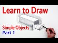 Learn to Draw Simple Objects: An Open Card Box