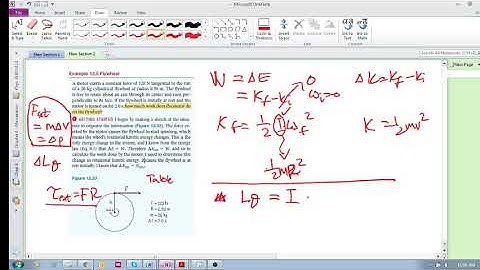 Chap 12.5 - Conservation of angular momentum (e): Example 12.5 (rotation of flywheel)