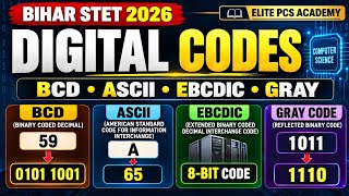 BCD, ASCII, EBCDIC & Gray Code in Hindi 🔥 | Bihar STET 2026 Computer Science Guide