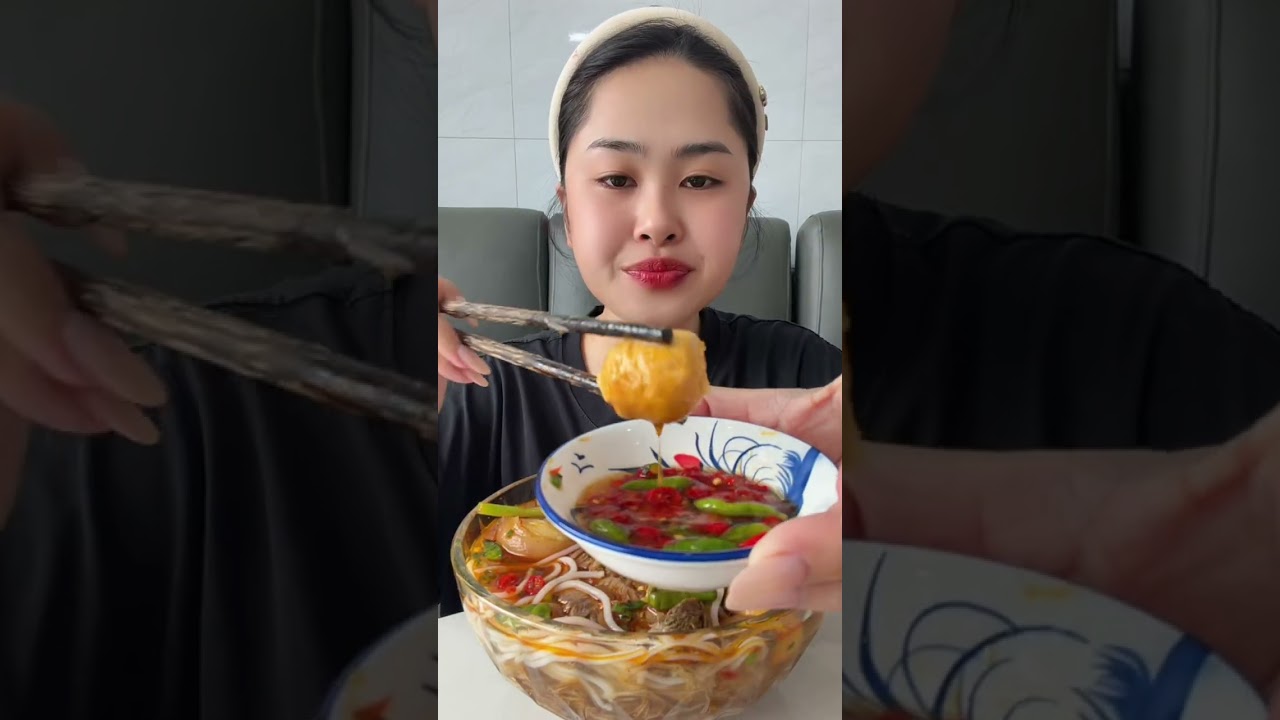 7 ngày ăn bún bò - ngày thứ nhất #dungthichan #food #mukbang 