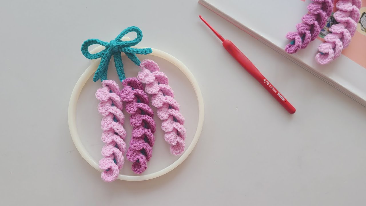 钩针爱情之花，紫色的薰衣草之恋，是记忆中的阵阵花香