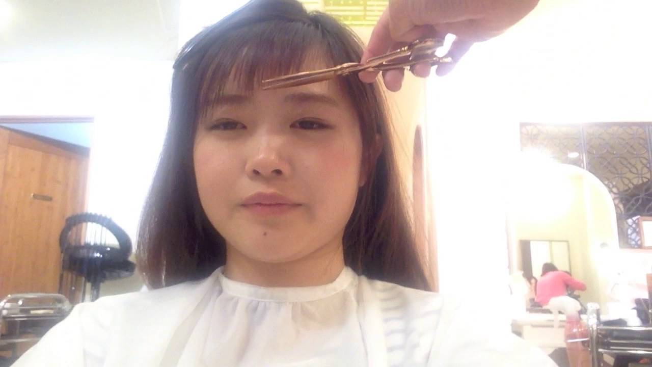 眉上バング ミディアムロング Switch Hair T Es 本庄市 美容室 スイッチヘア ティエス カット Youtube